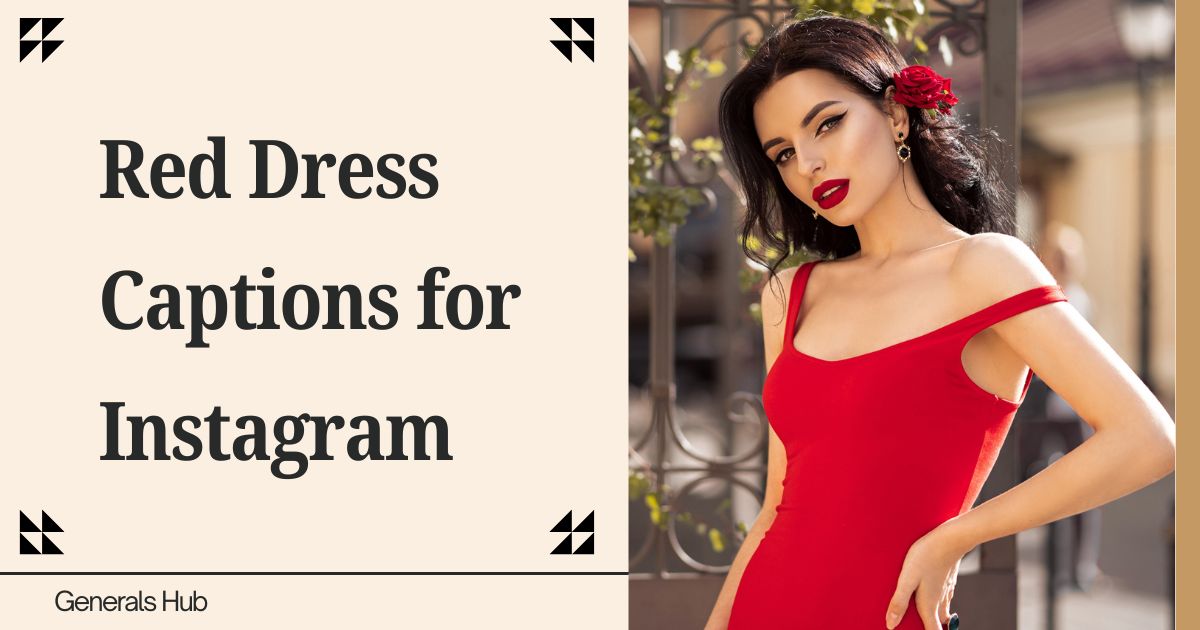 red dress captions for instagram (Chic Bold and Fun)