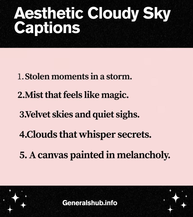 Aesthetic Cloudy Sky Captions