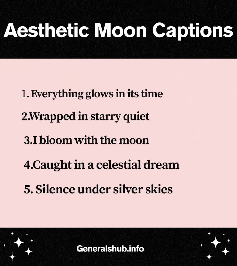 Aesthetic Moon Captions