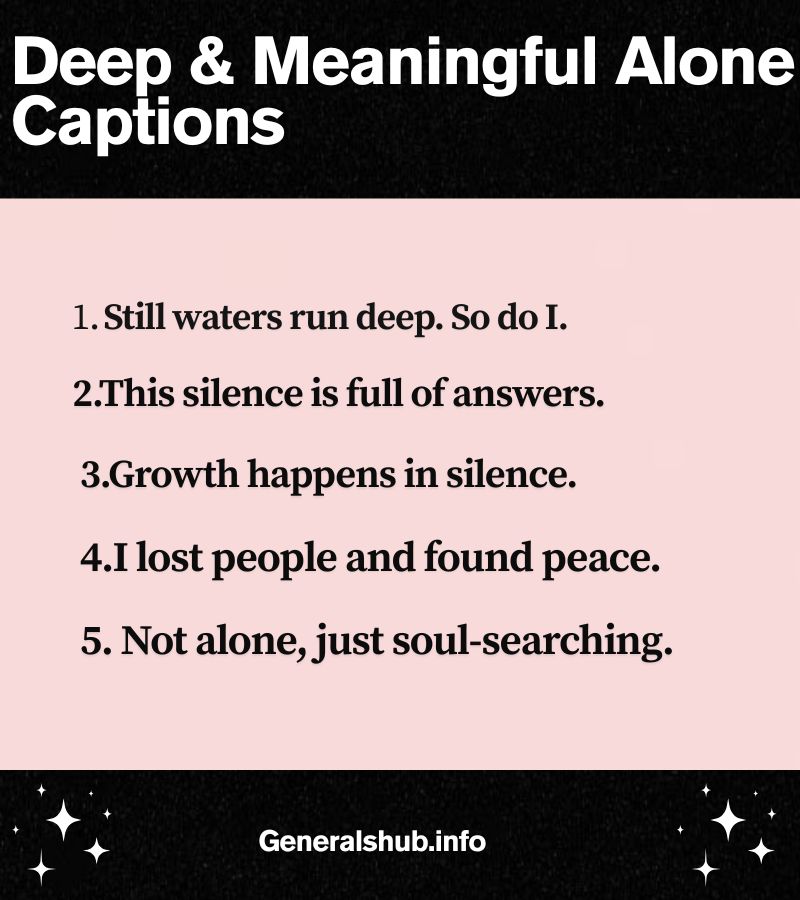 Deep & Meaningful Alone Captions