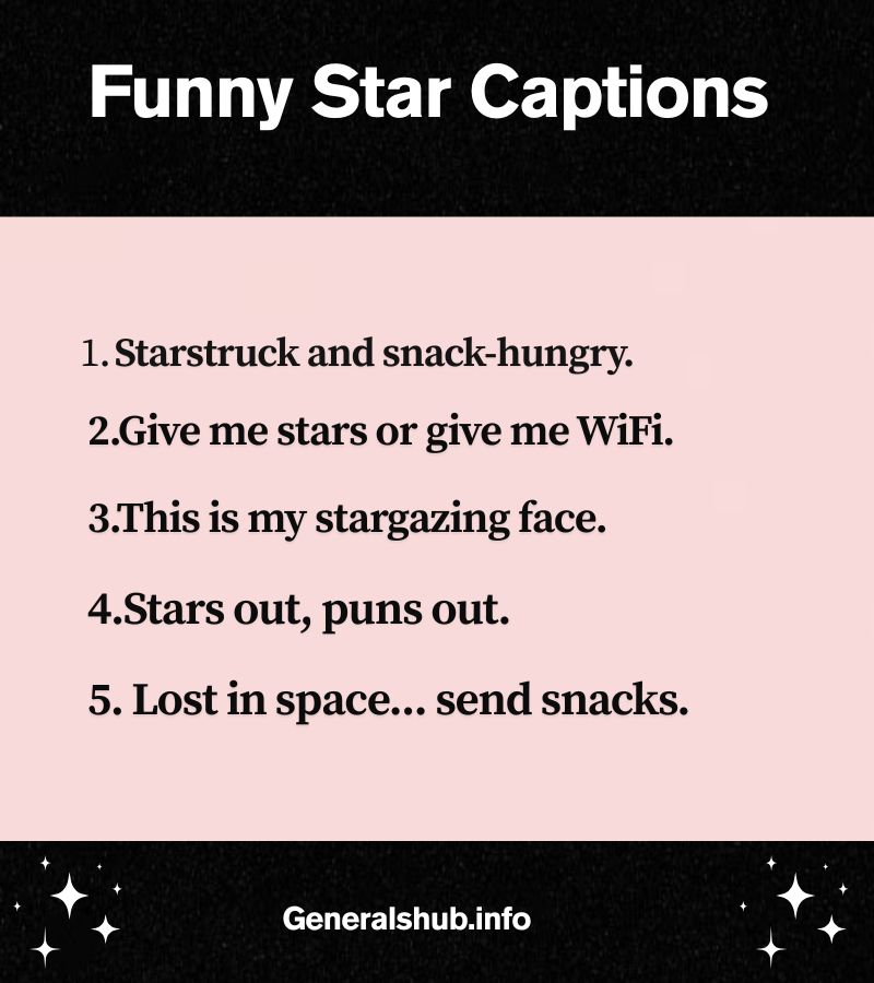Funny Star Captions