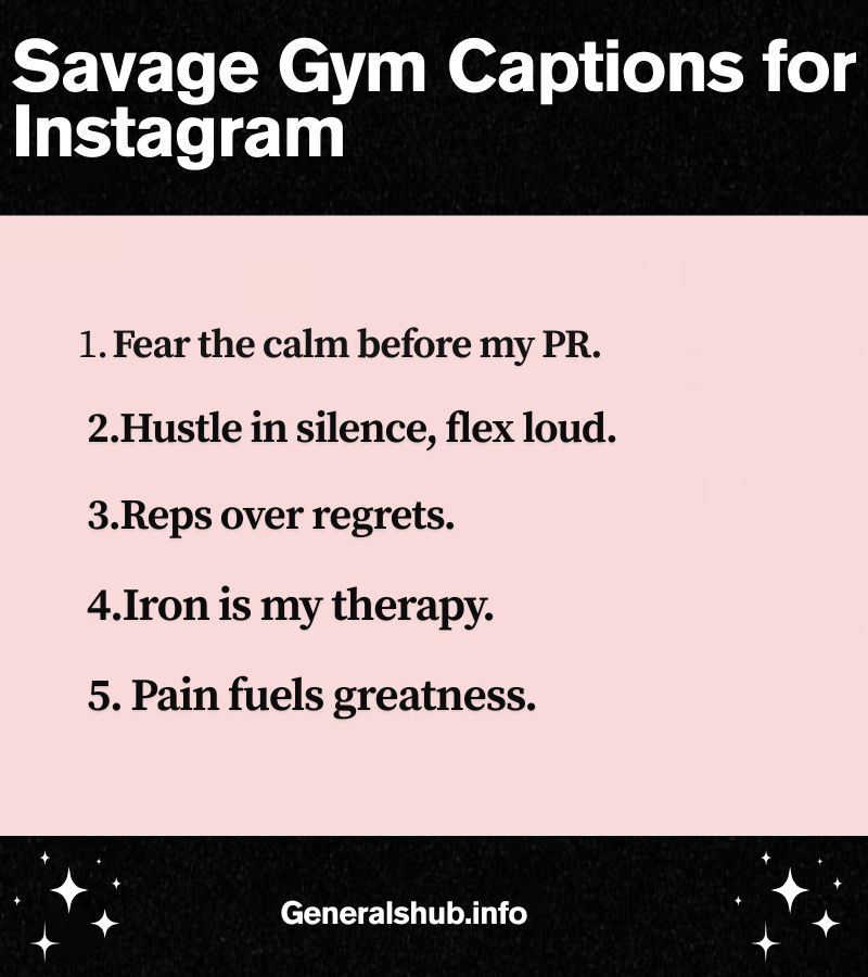 Savage Gym Captions for Instagram