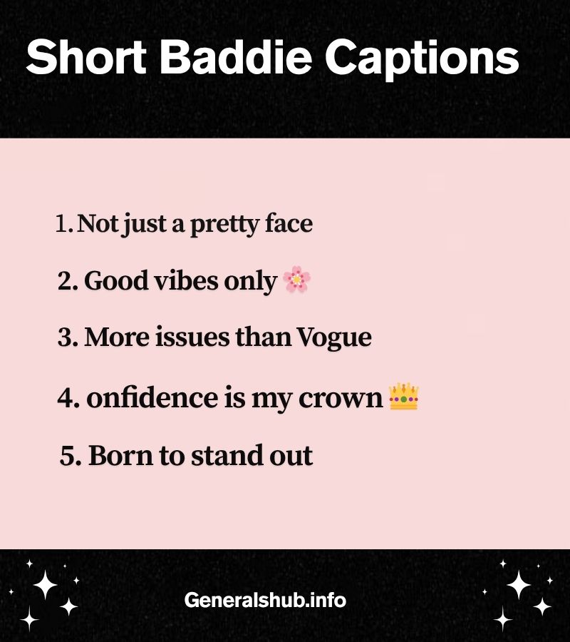 Short Baddie Captions